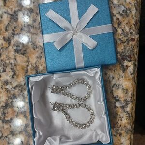 Sparkling Silver Crystal Earrings